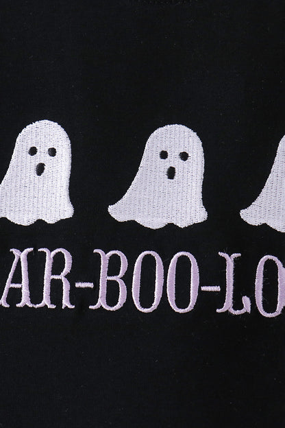 Black Ghost Embroidery Top
