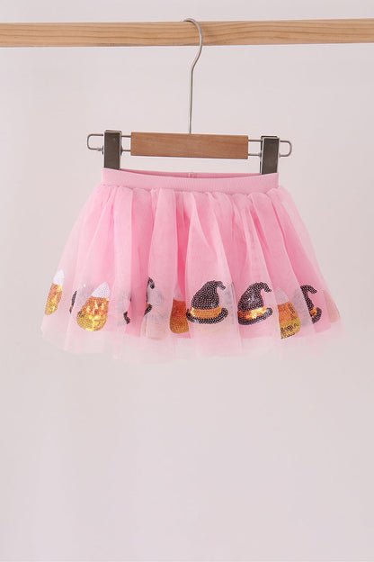 Pink candy sequin tutu skirts