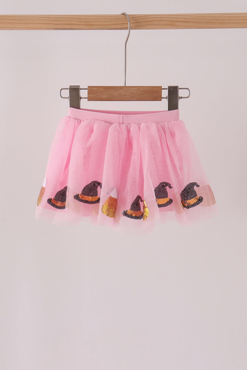 Pink candy sequin tutu skirts