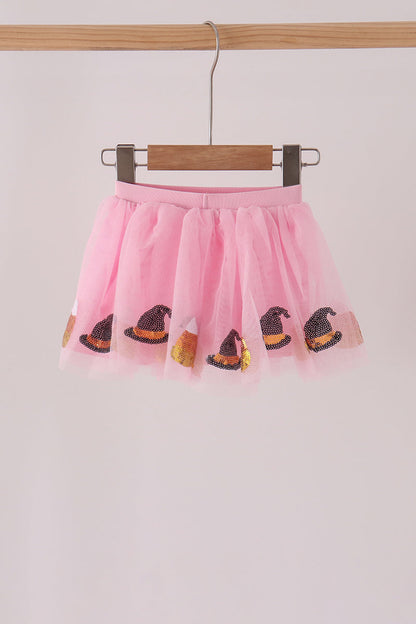 Pink candy sequin tutu skirts