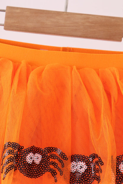 Orange spider sequin tutu skirts