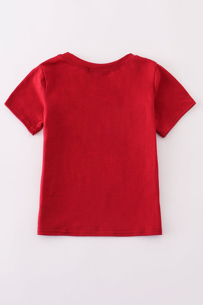 Hand-stitched French knot elephant on boys Alabama top – Cloudling