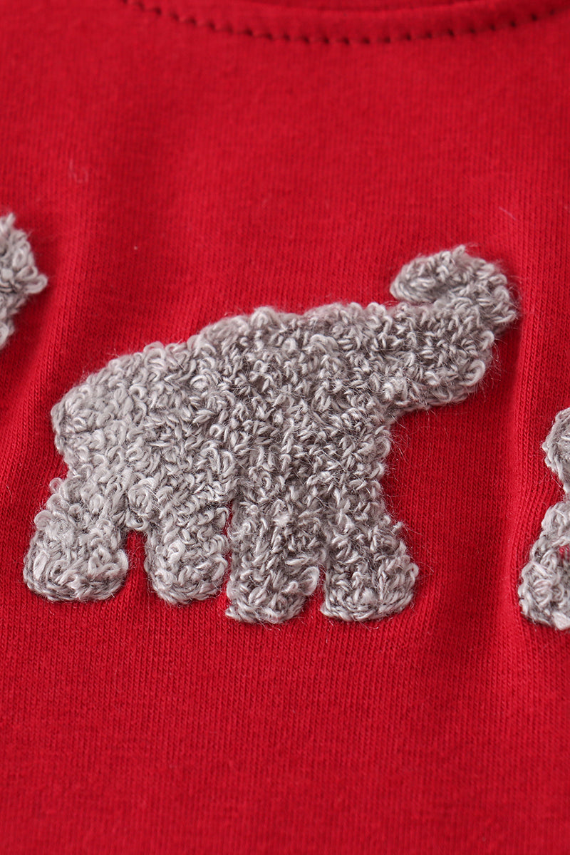 Classic unisex Alabama-themed top with elephant embroidery – Cloudling Kids