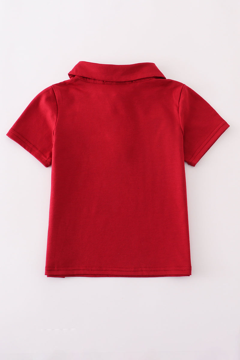 Button down boys shirt with football detail – Cloudling Kids