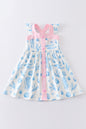 Marine creature print dress mom & me