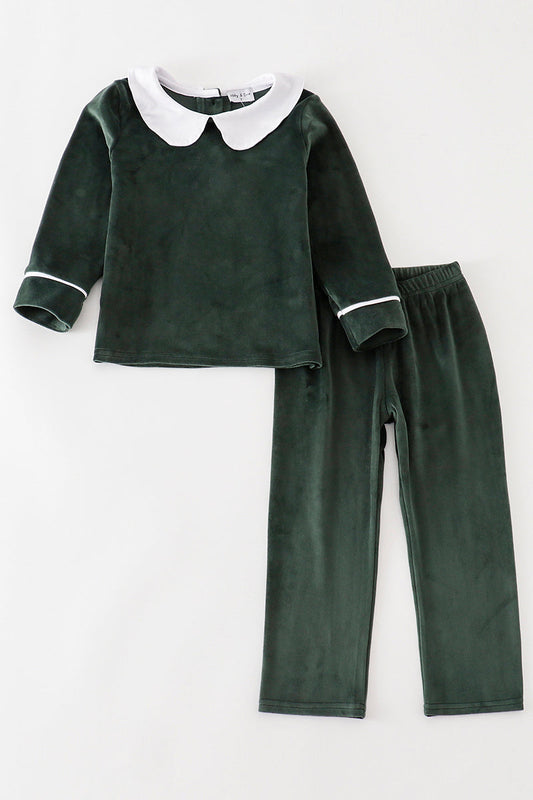 Forest velvet boy set - Cloudling Kids Clothing
