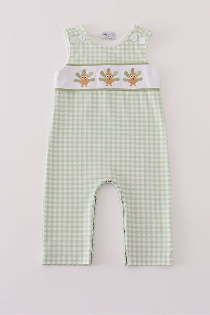 Sage turkey embroidery gingham jonjon
