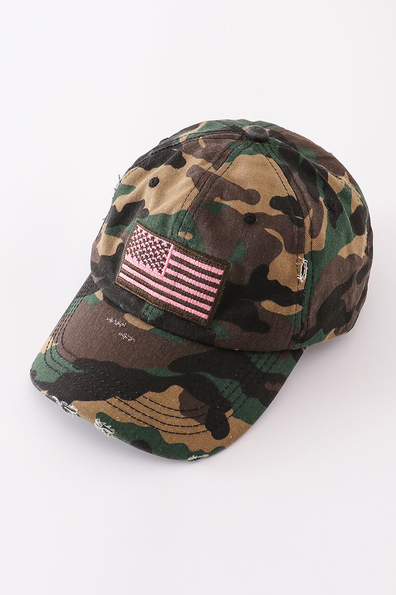 Camouflage flag vintage baseball cap mom & me - Cloudling Kids Clothing