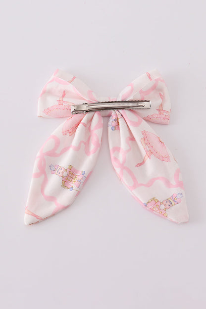 Pink nutcracker print sailor bow