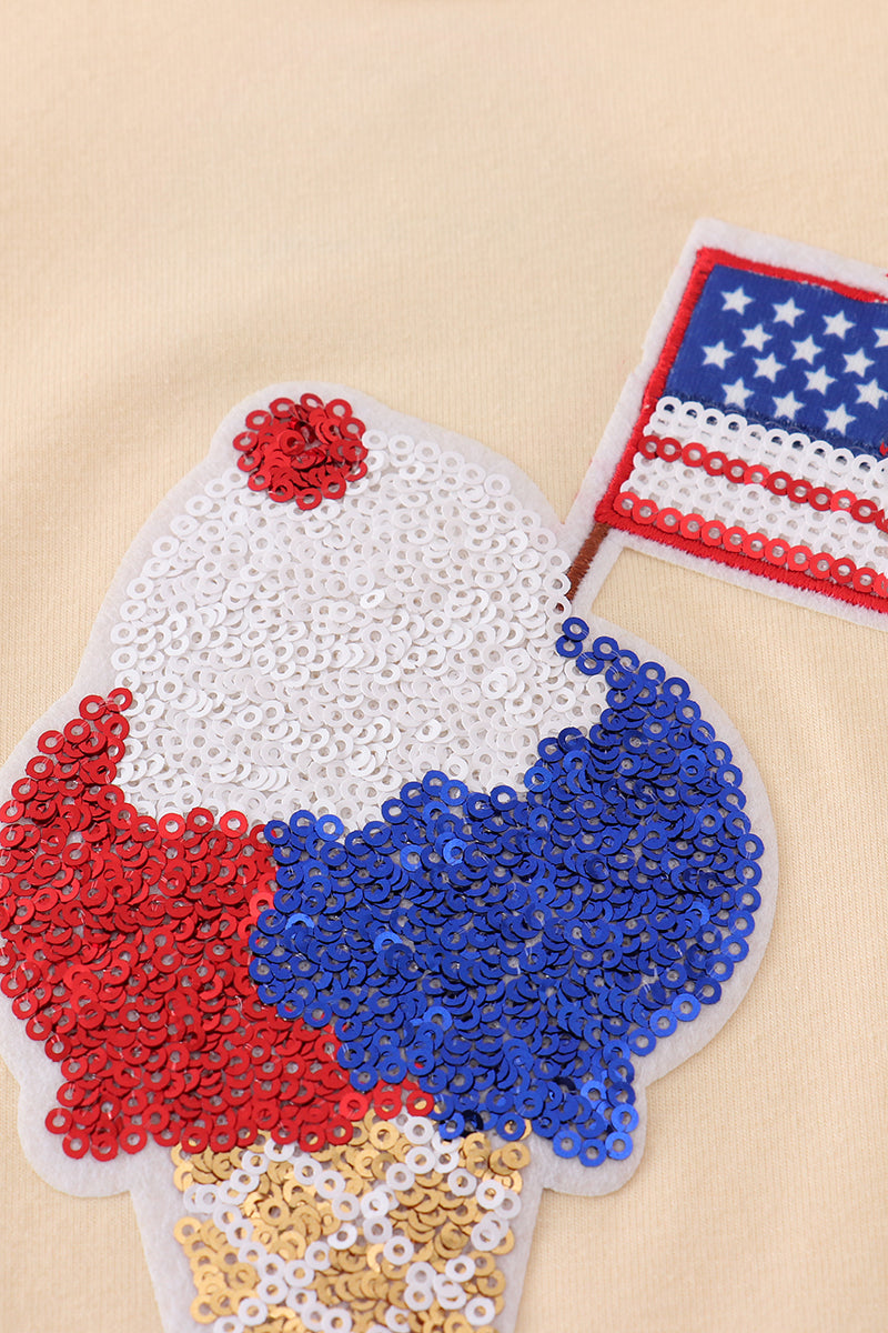 Ice cream flag sequin mom&me top - Cloudling Kids Clothing