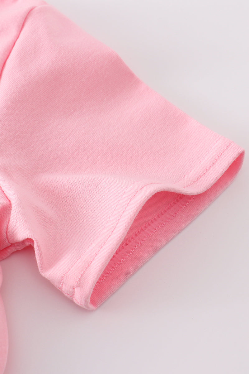 Pink bow sequin mom&me top - Cloudling Kids Clothing