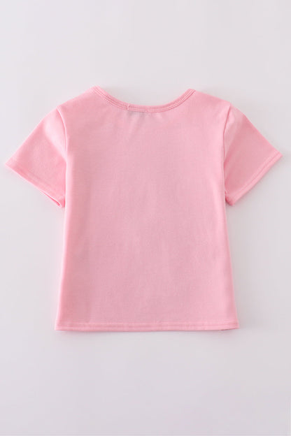 Pink bow sequin mom&me top - Cloudling Kids Clothing