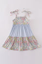 Pastel wildflowers print mom&me tiered dress