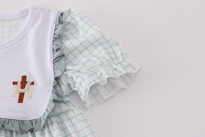 Blue he is risen embroidery set - Cloudling Kids Clothing