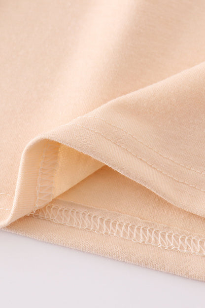 Cream cross french knot dress - Cloudling Kids Clothing