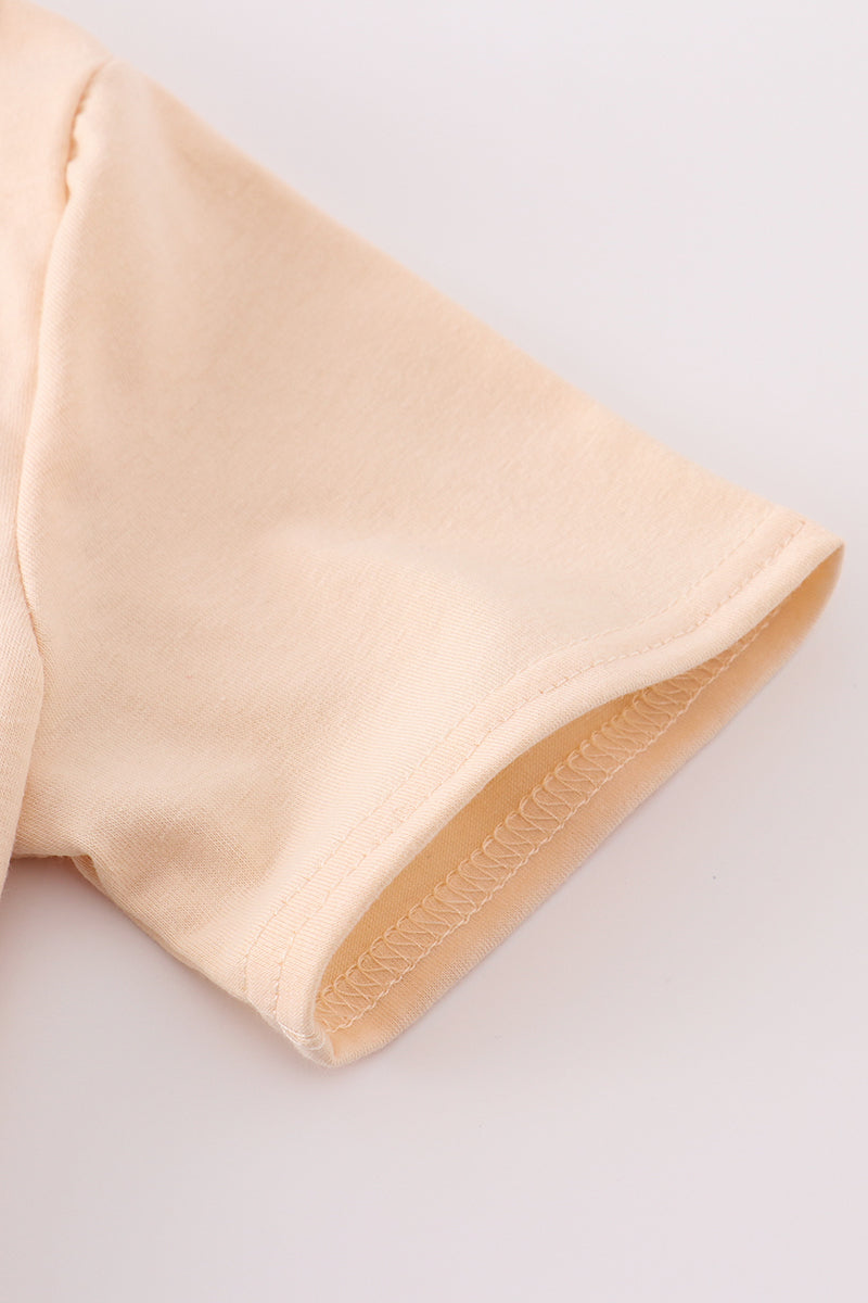 Cream cross french knot top - Cloudling Kids Clothing
