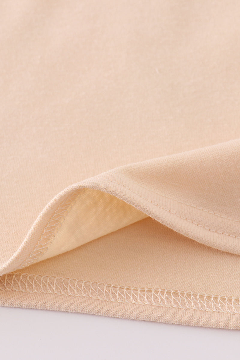 Cream cross french knot top - Cloudling Kids Clothing