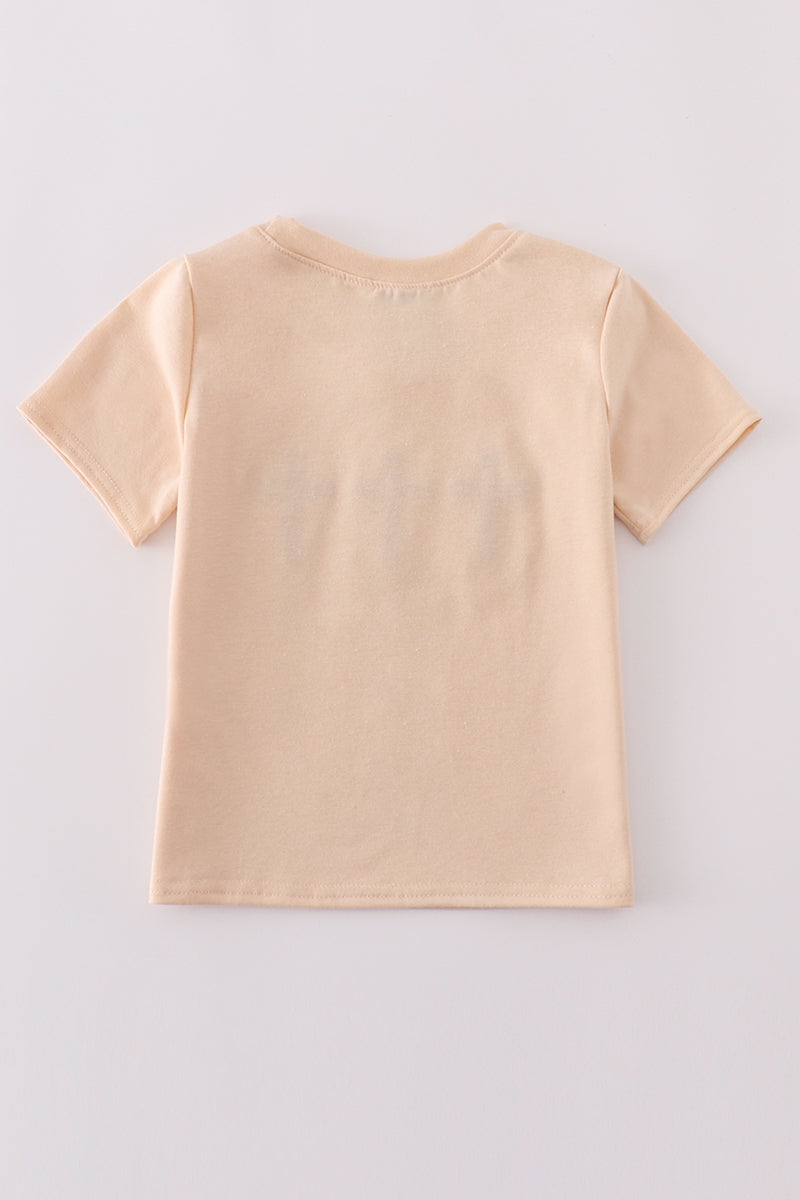 Cream cross french knot top - Cloudling Kids Clothing