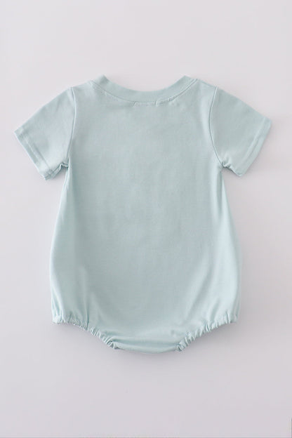 Blue cross embroidery bubble - Cloudling Kids Clothing