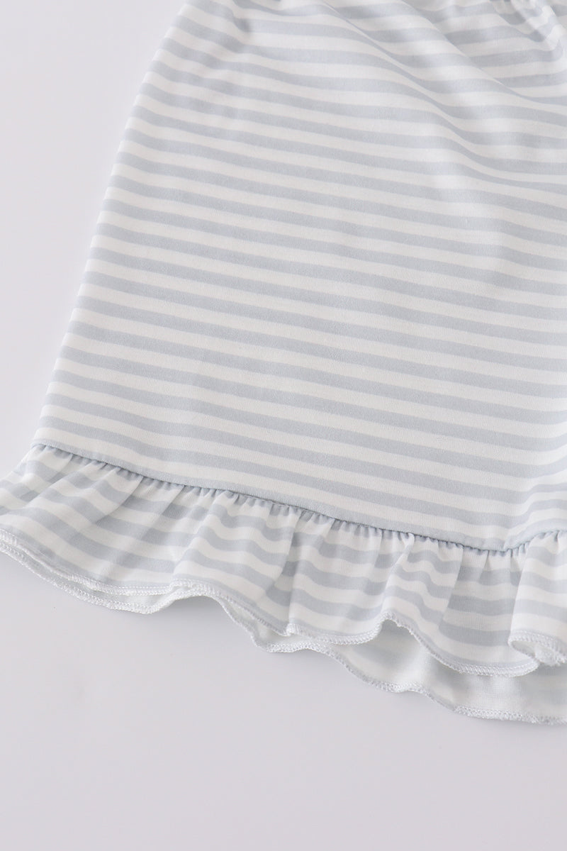 Blue cross embroidery set - Cloudling Kids Clothing