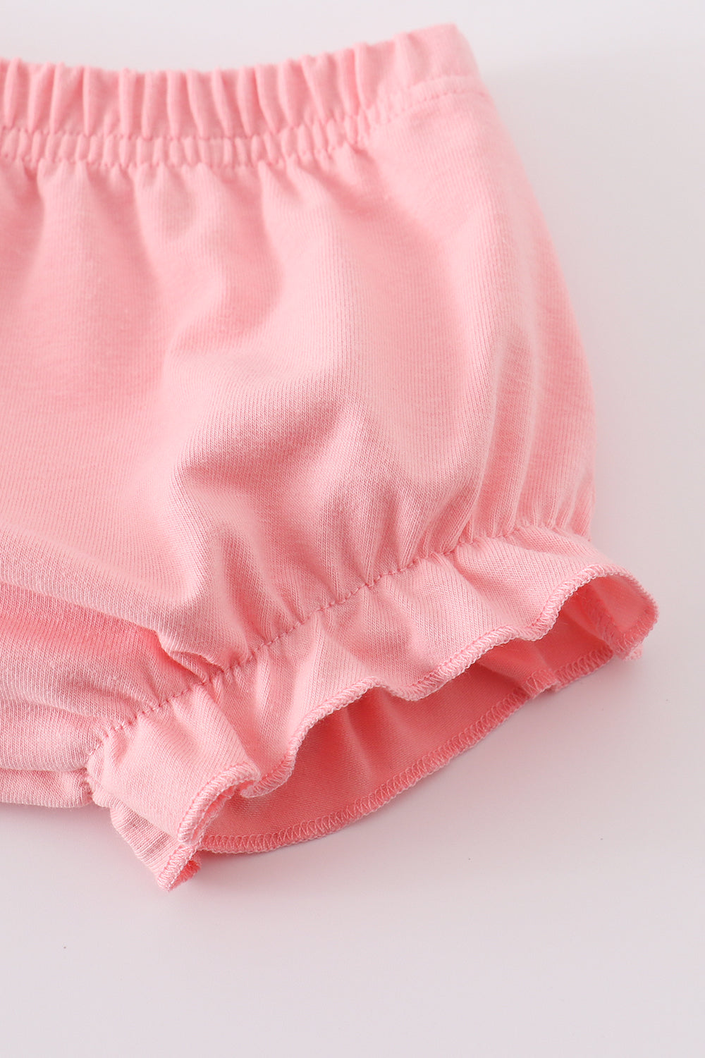 Pink stripe animal embroidery smocked bloomer set - Cloudling Kids Clothing