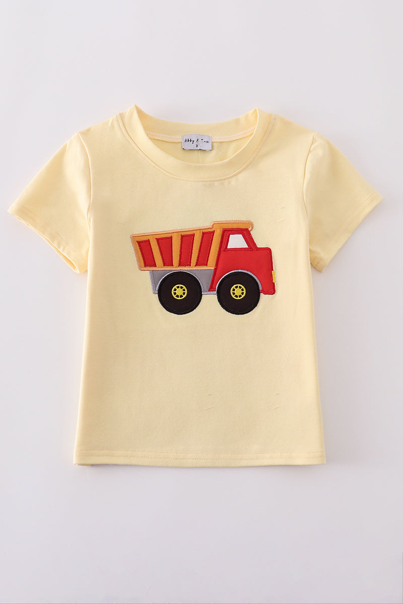 Yellow truck applique top - Cloudling Kids Clothing