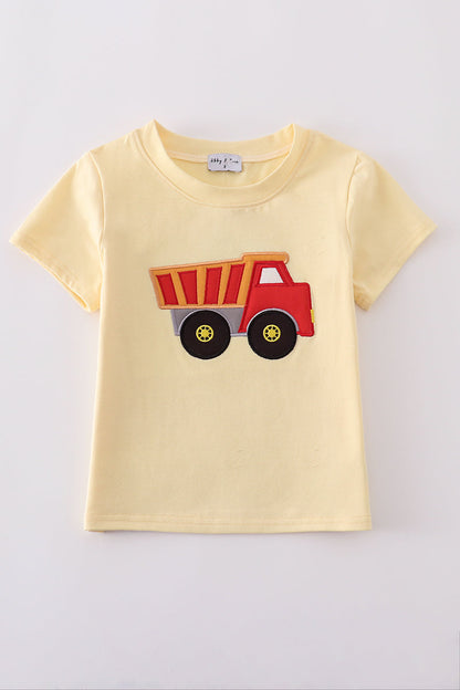 Yellow truck applique top - Cloudling Kids Clothing