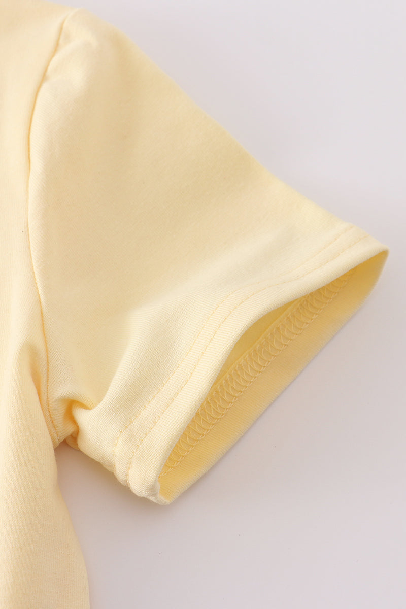 Yellow truck applique top - Cloudling Kids Clothing