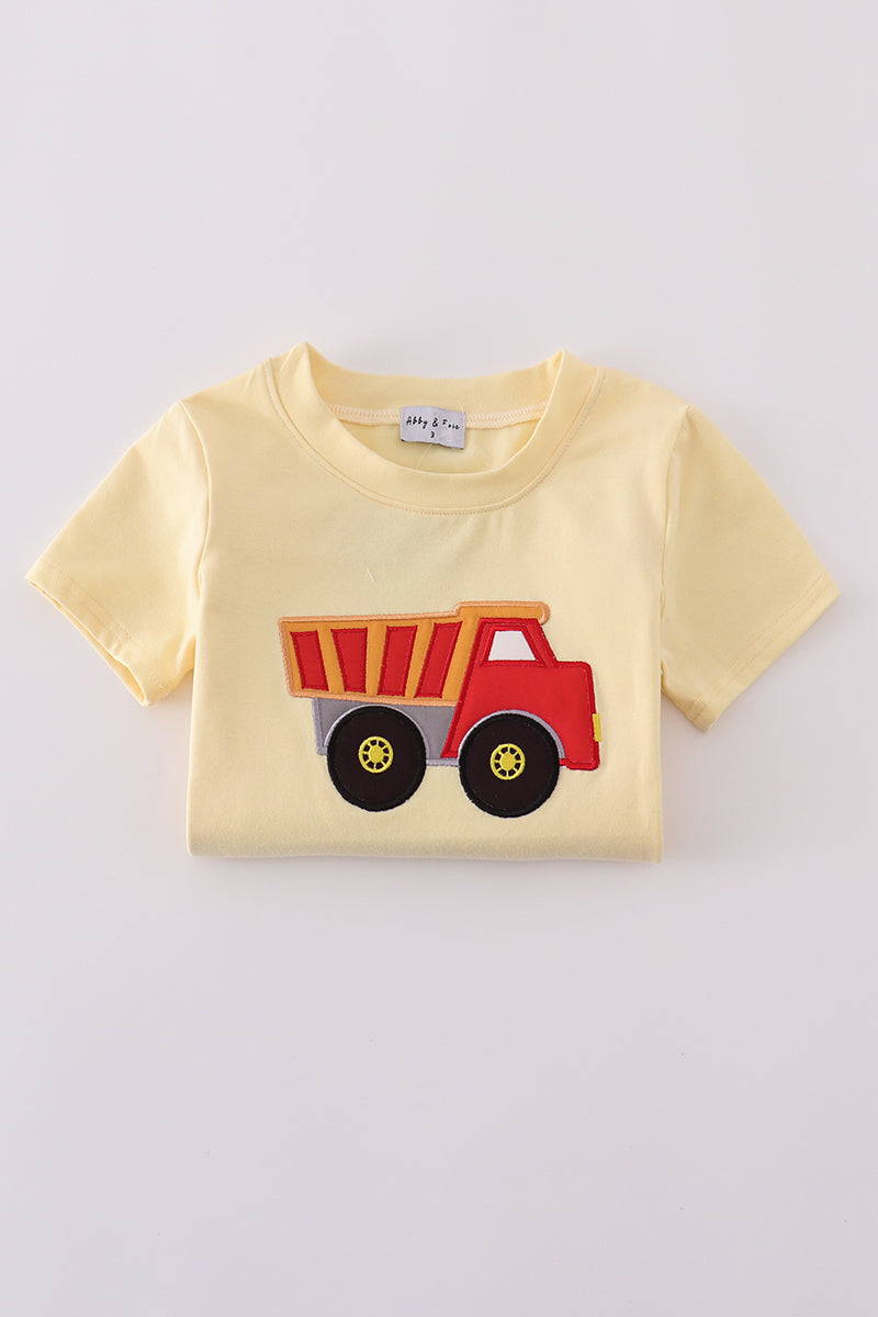 Yellow truck applique top - Cloudling Kids Clothing