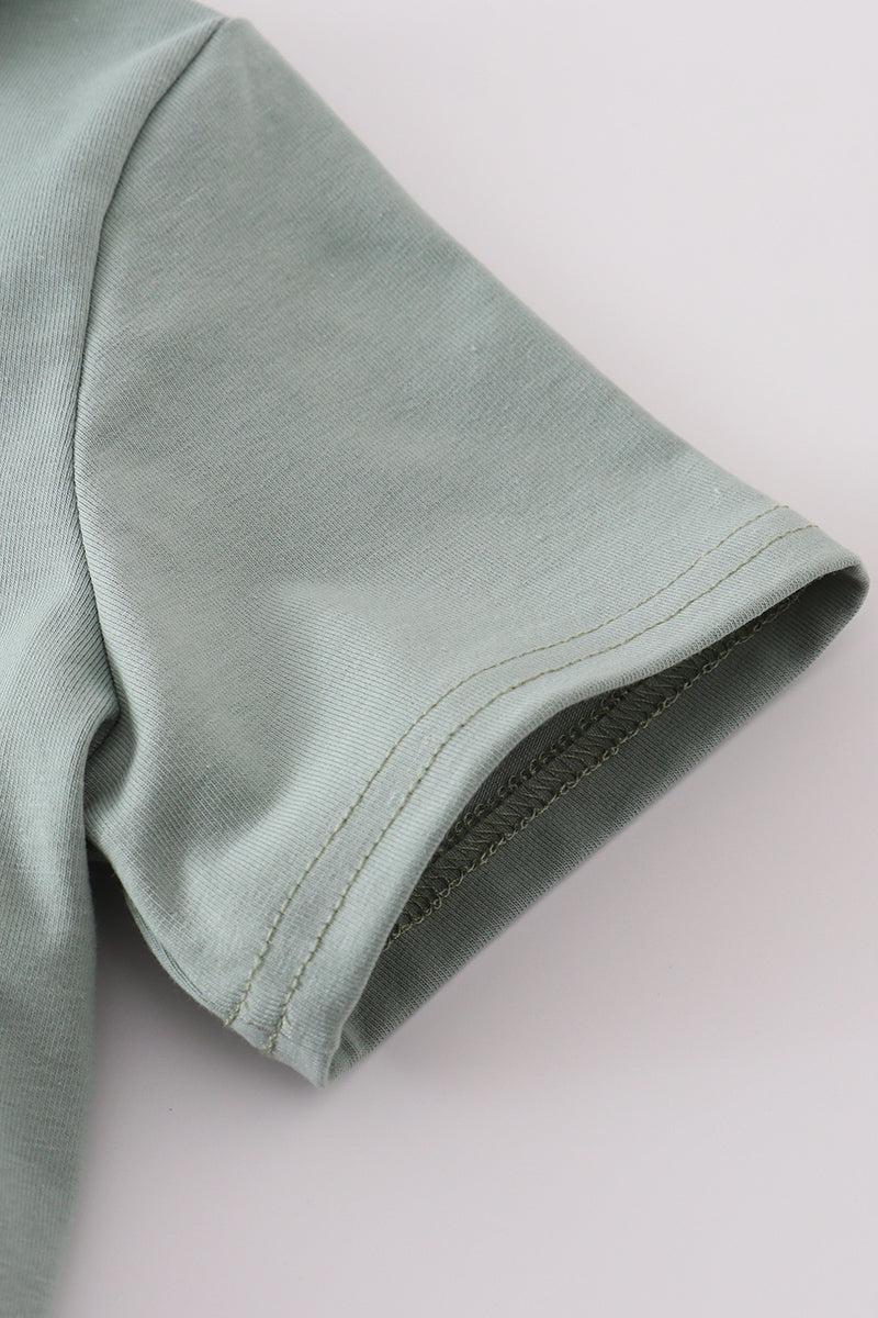 Sage stripe button down shirt - Cloudling Kids Clothing