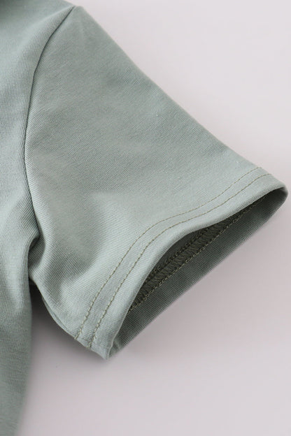 Sage stripe button down shirt - Cloudling Kids Clothing