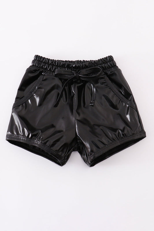 Black laser shorts - Cloudling Kids Clothing