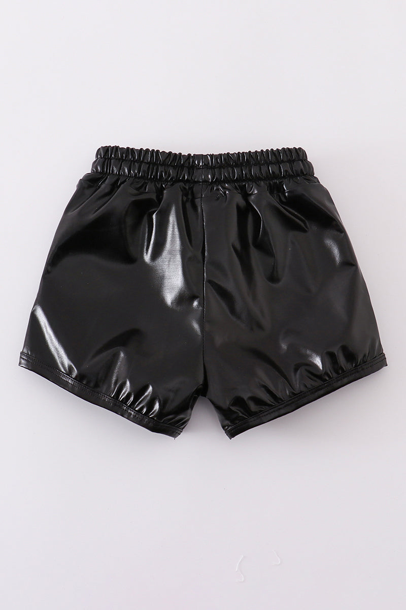 Black laser shorts - Cloudling Kids Clothing