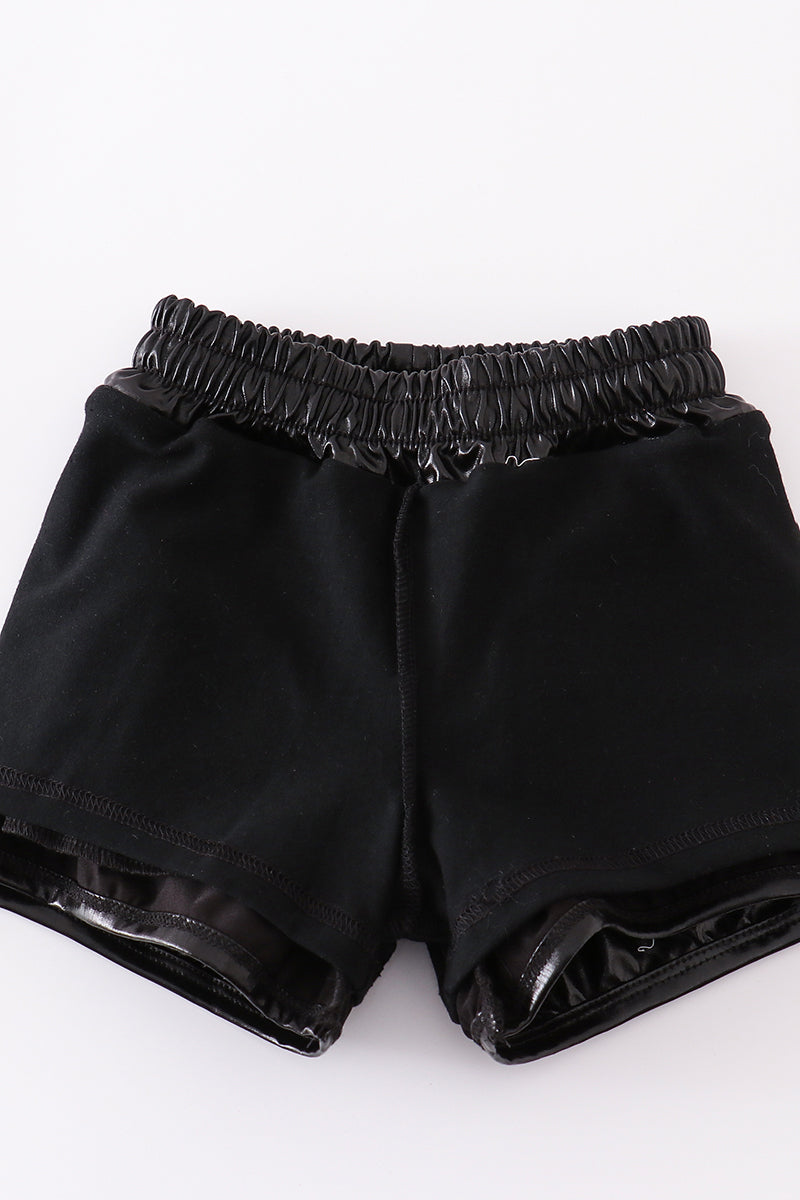 Black laser shorts - Cloudling Kids Clothing