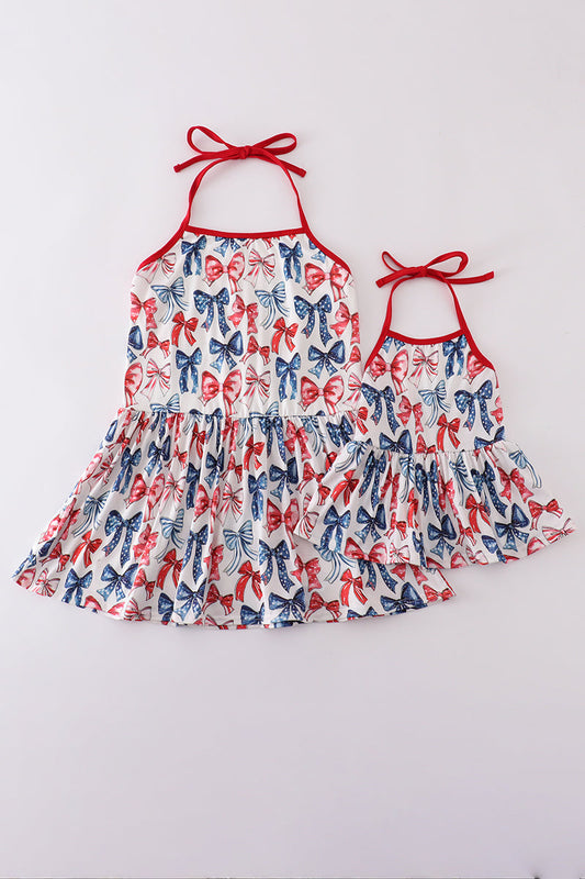 Bow print mom&me top - Cloudling Kids Clothing