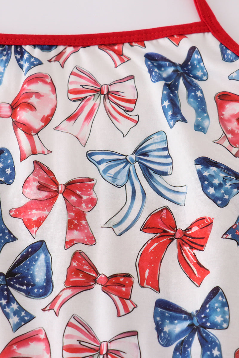 Bow print mom&me top - Cloudling Kids Clothing