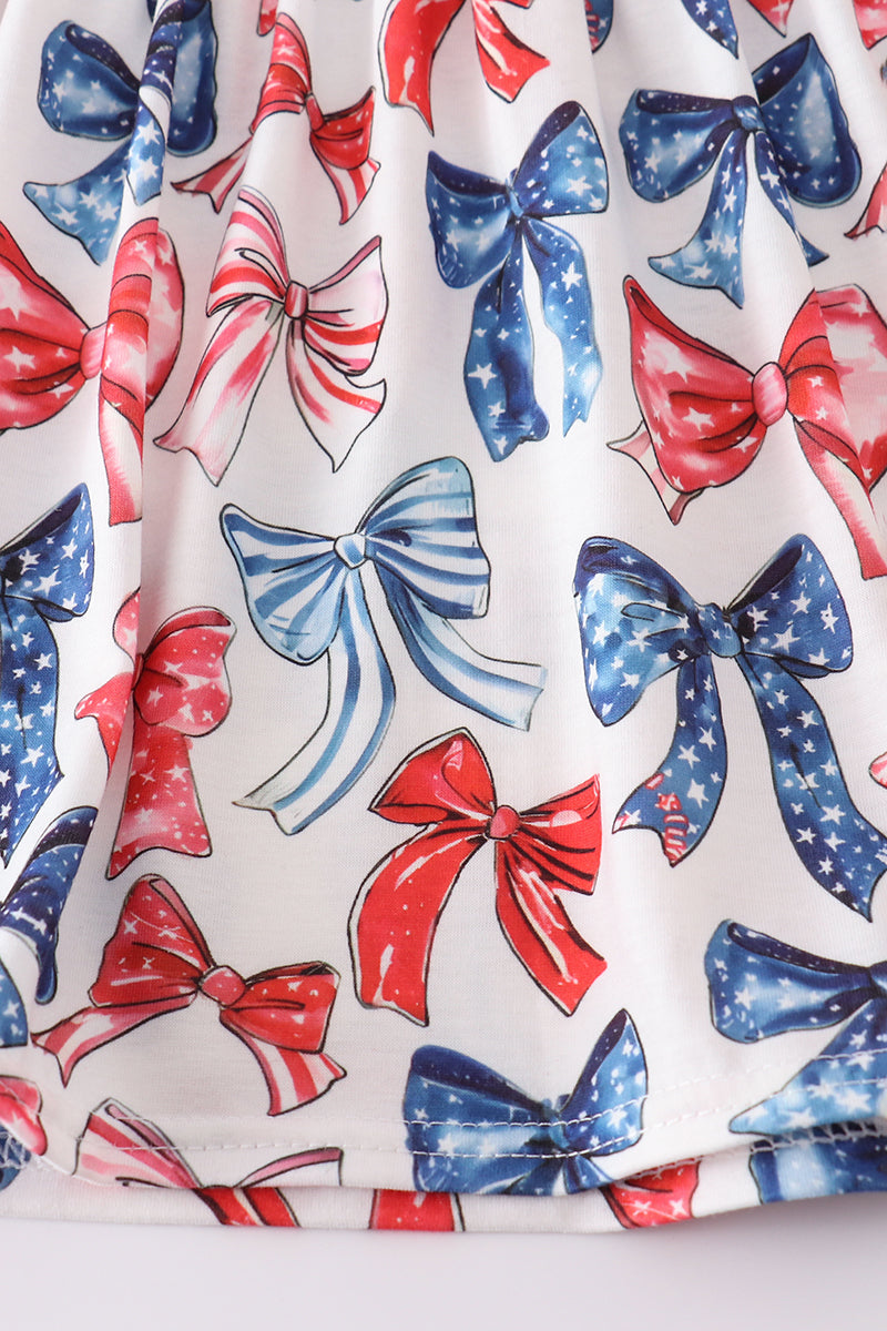 Bow print mom&me top - Cloudling Kids Clothing