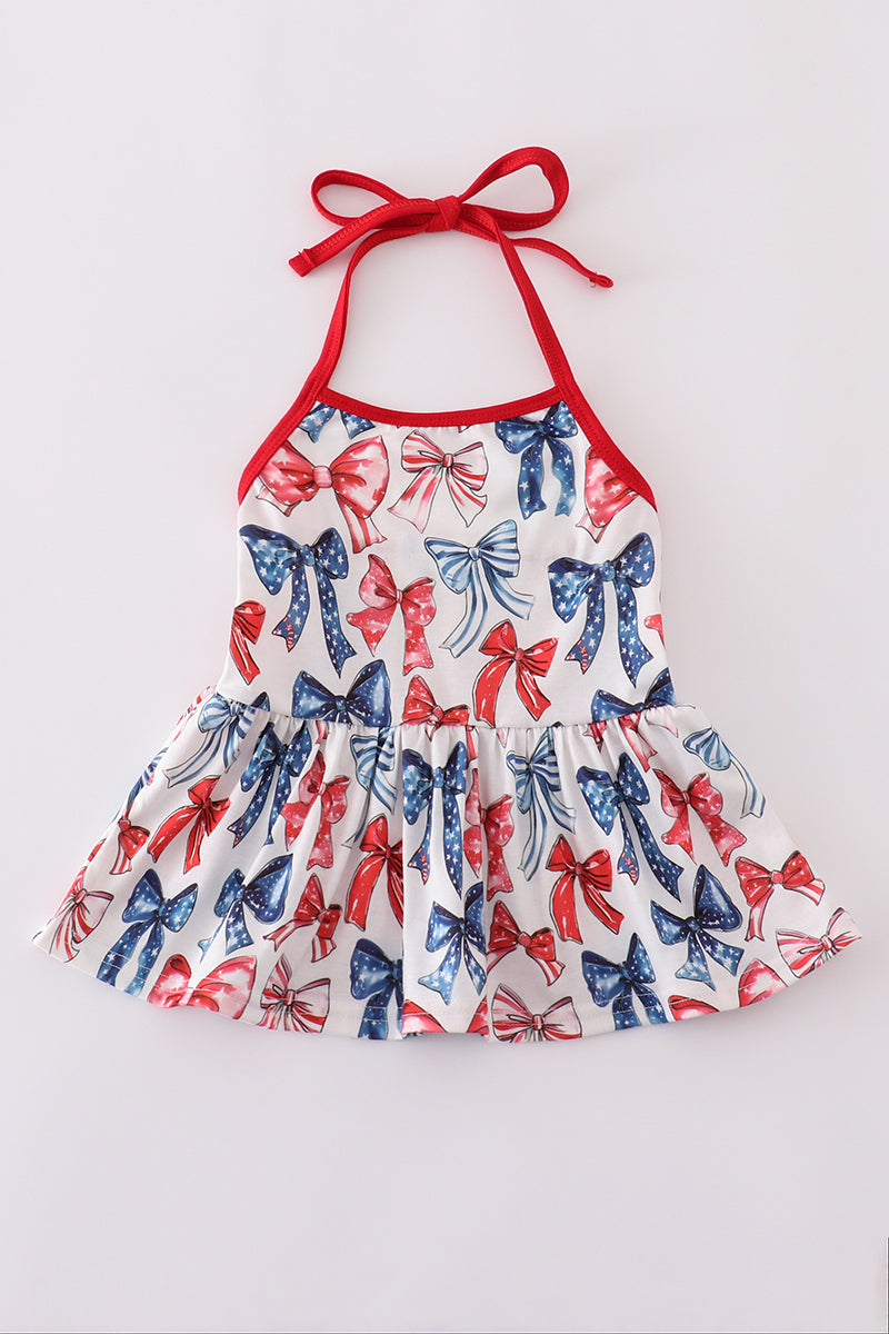 Bow print mom&me top - Cloudling Kids Clothing