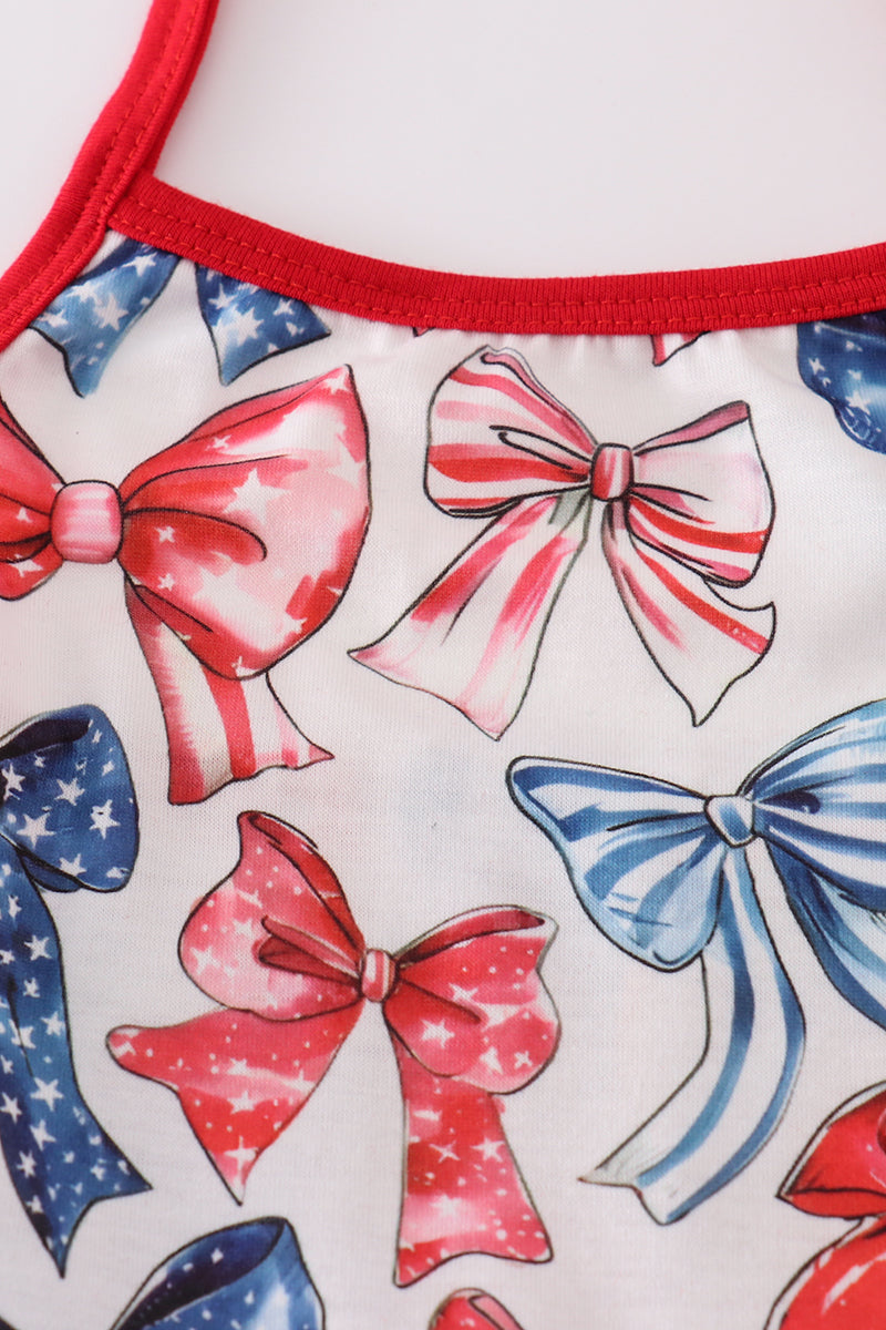 Bow print mom&me top - Cloudling Kids Clothing