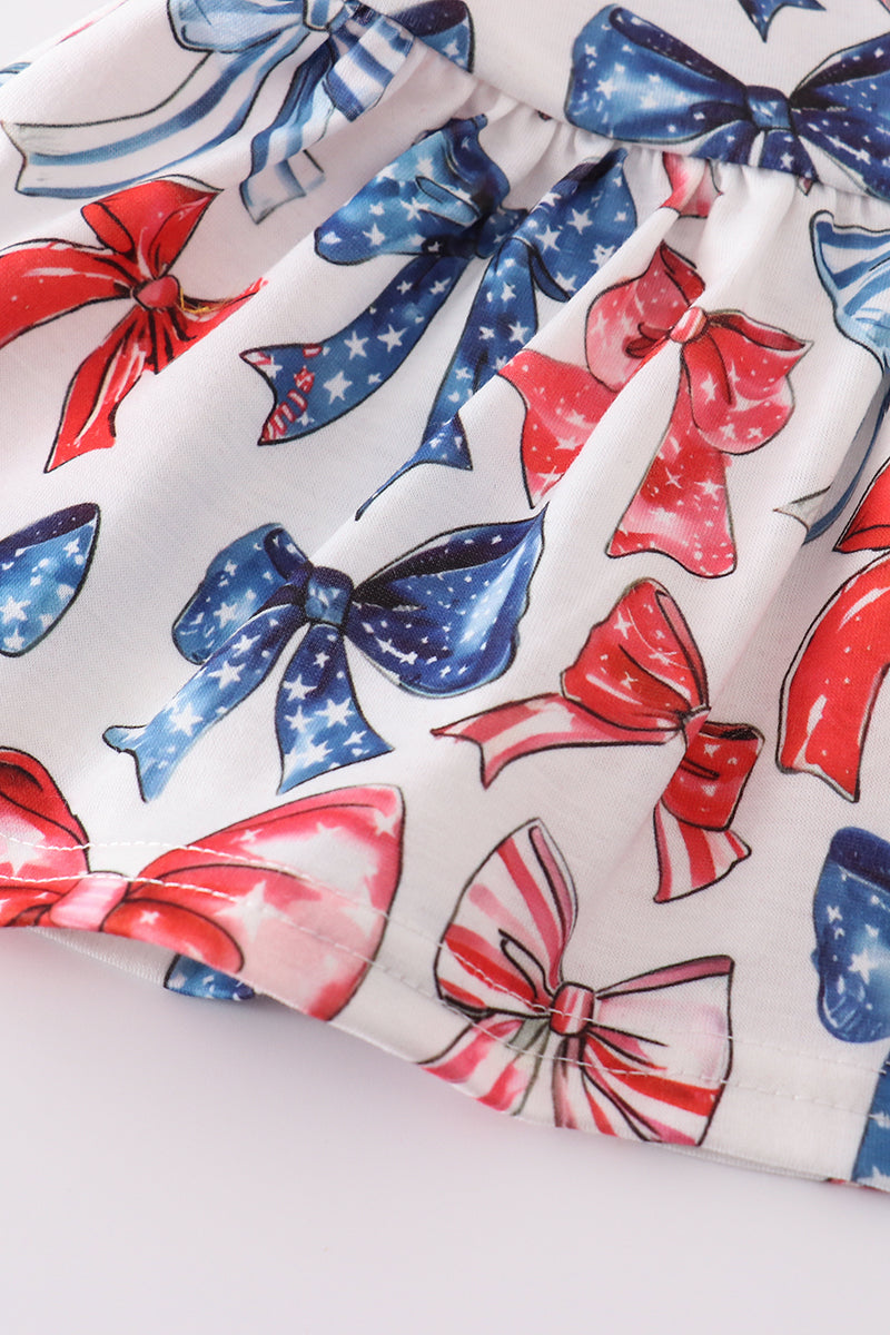Bow print mom&me top - Cloudling Kids Clothing