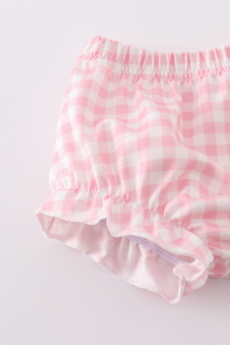 Green camper applique bloomer set - Cloudling Kids Clothing