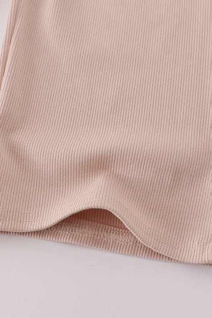 Cream MINI french knot pants set