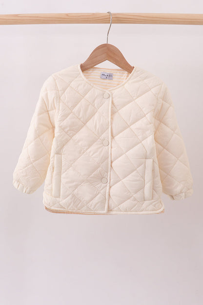 Cream quilted jacket