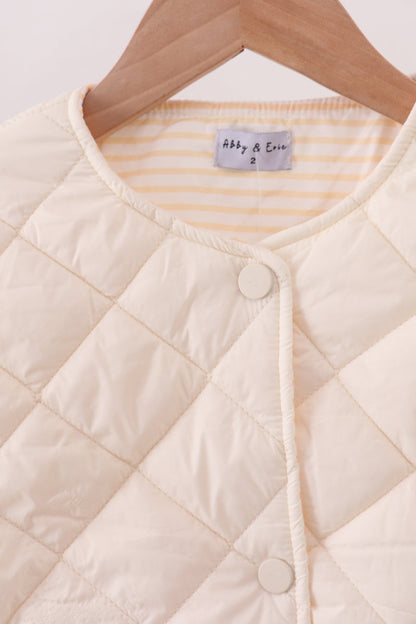 Cream quilted jacket