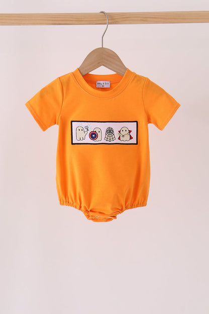 Orange ghost embroidery bubble