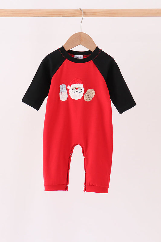 Red Milk Cookies French Knot Romper