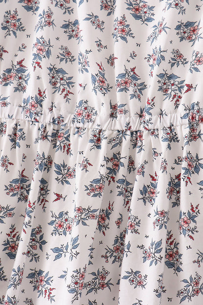 Teal floral mom dress