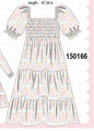 Pink pumpkin smocked mom&me dress