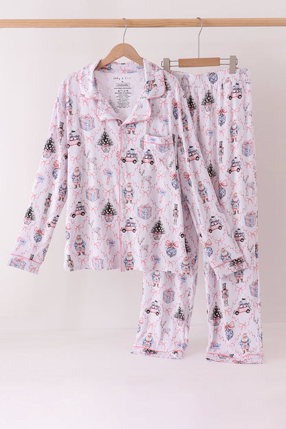 Pink nutcracker bamboo mom&me pajama set