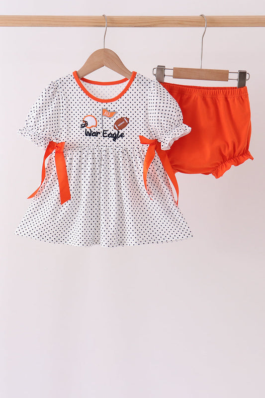 Auburn War Eagle Embroidery Bloomer Set